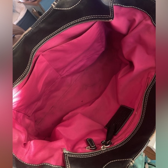 Coach F14045 Beecker Legacy Black/Tan Patchwork Purse - Picture 8 of 11